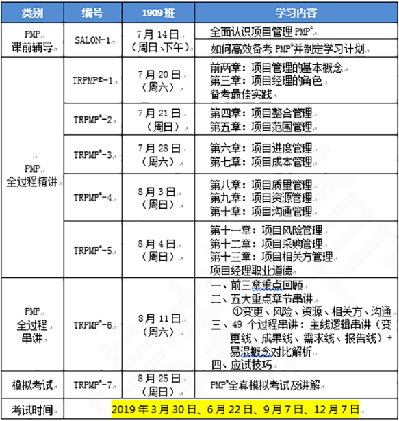 2019年项目管理PMP课表-龙岗.png